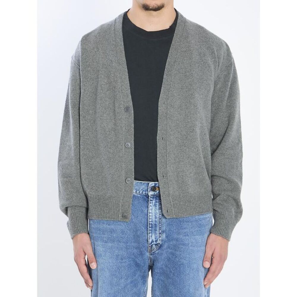 THE ROW Men's V-Neck Button-Front Cardigan Men GREY Sweaters & Cardigans